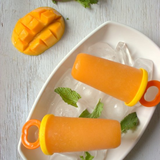 Mango Green Tea Popsicle