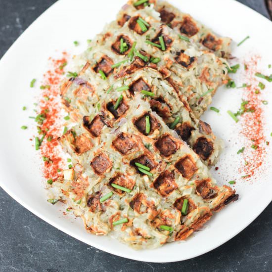 Spicy Potato Chive Waffles