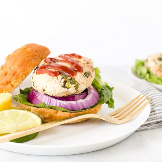 Thai-Spiced Pineapple Turkey Burger