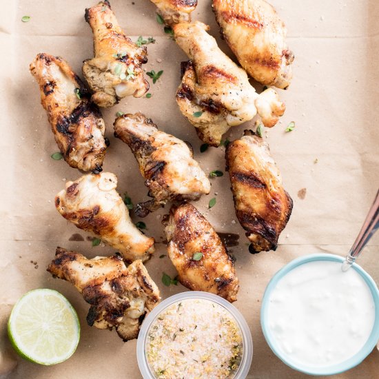 Citrus Herb Grilled Chicken Wings