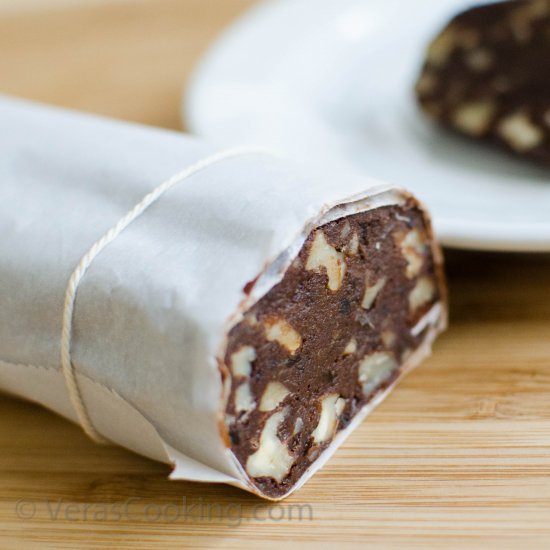 Vegan, Gluten-Free Chocolate Salami