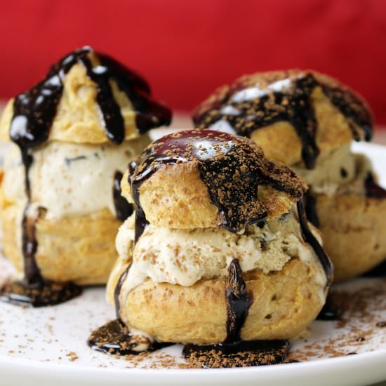 Ice Cream Stuffed Profiteroles