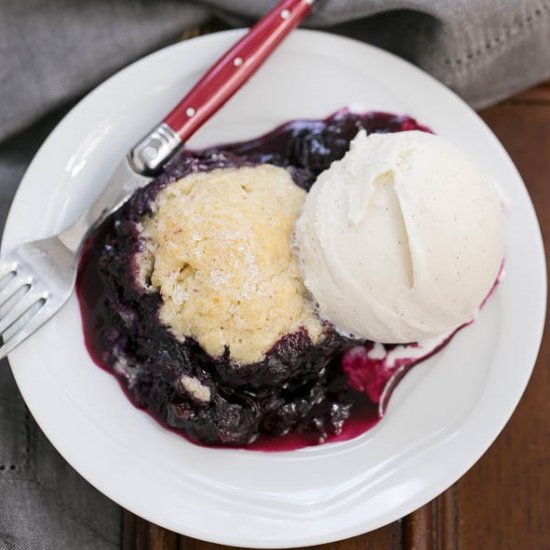 Grilled Blueberry Cobbler