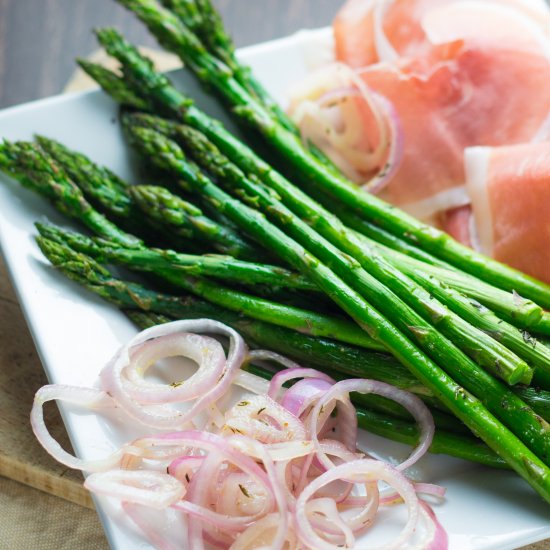 Asparagus Prosciutto and Shallots