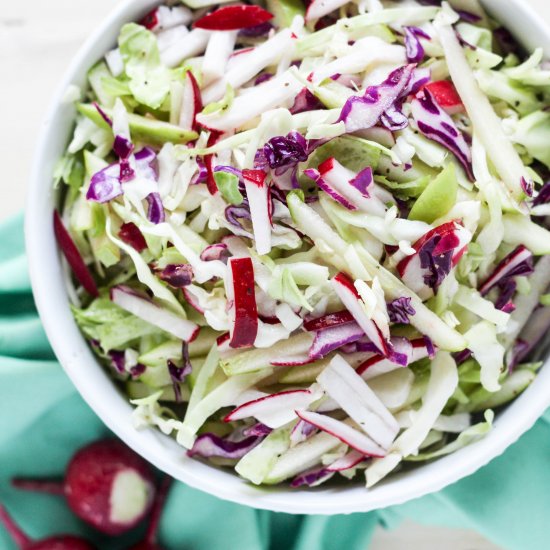 Cabbage, Radish and Apple Slaw