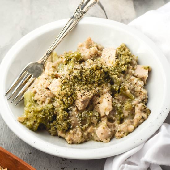 Savory Toasted Oat Pesto Chicken