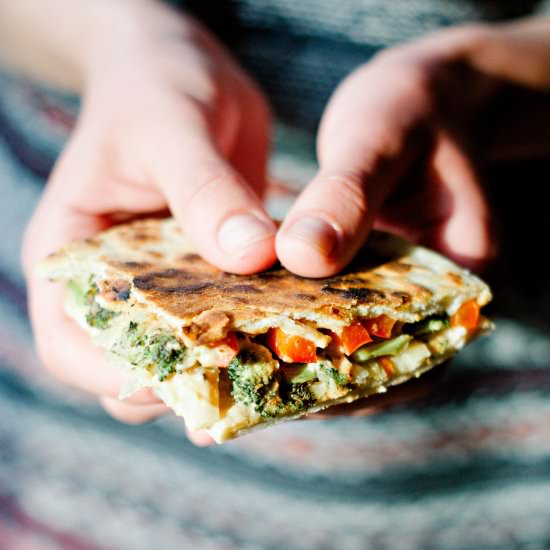 Roasted Broccoli Quesadillas