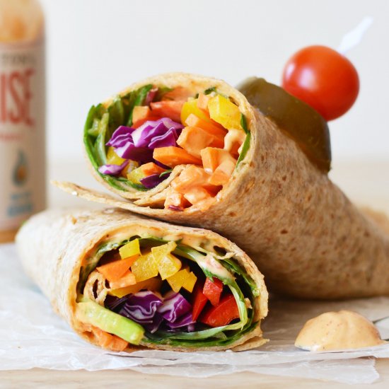 Chipotle Hummus Rainbow Wrap