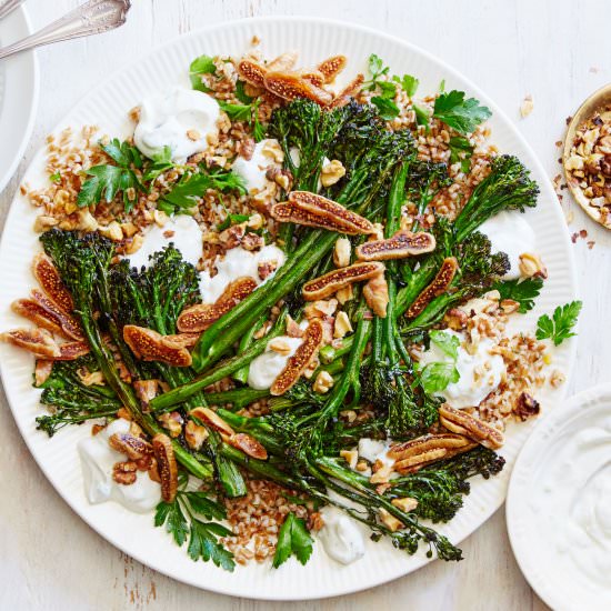 broccolini & wheat berry salad