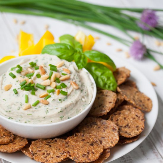 Basil and Lemon White Bean Dip