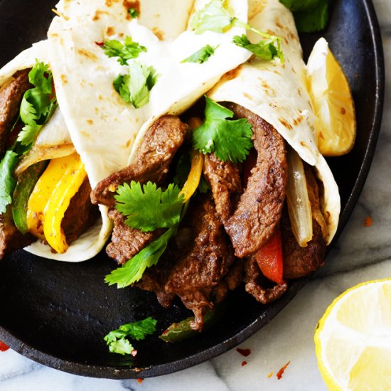 Easy, Quick 30 Minute Beef Fajita