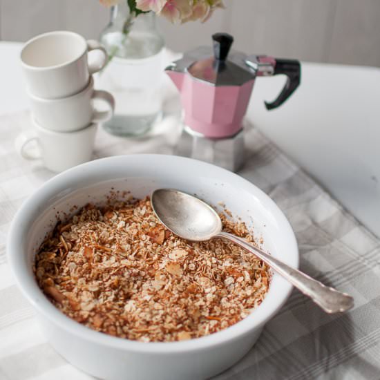 Rhubard Granola Breakfast Bake