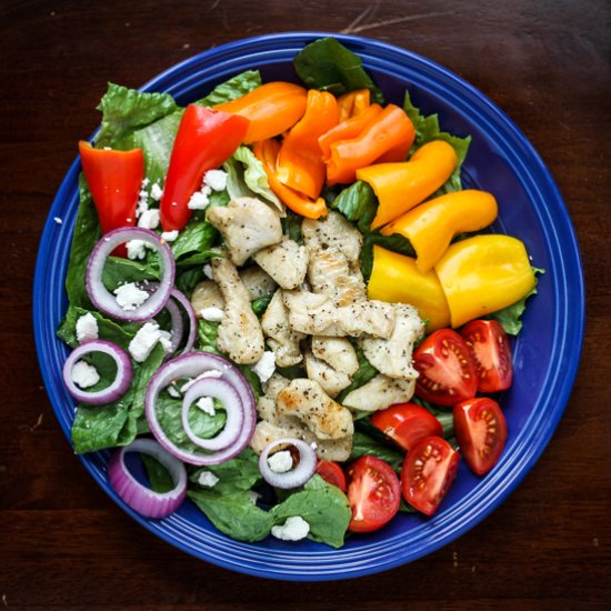 Gyro Salad with Tzatziki Dressing