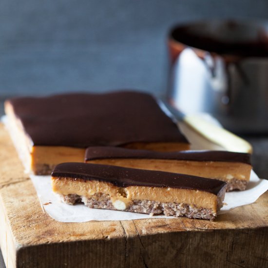 Peanut Butter and Choco Slices