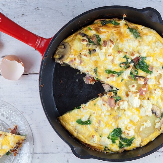 Spinach and Ham Frittata