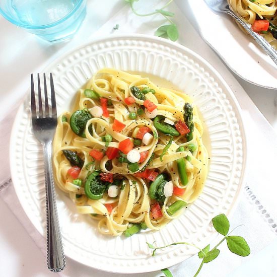 Spring Vegetable Tagliatelle