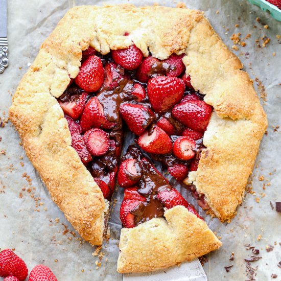 Chocolate Strawberry Galette