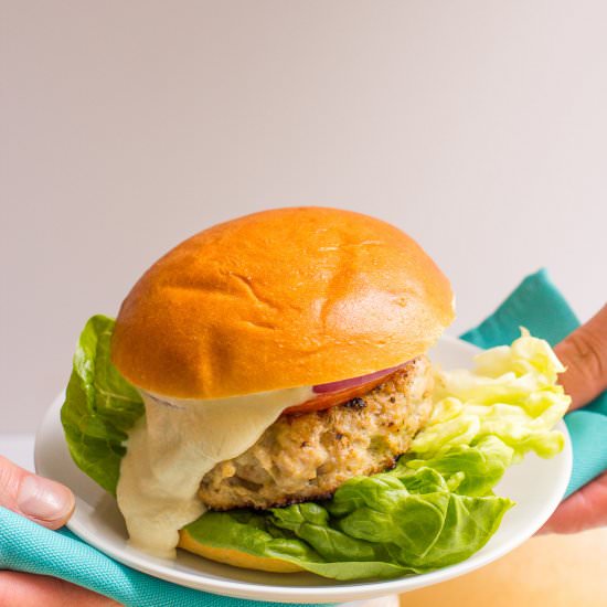 Cheddar Chicken Burgers