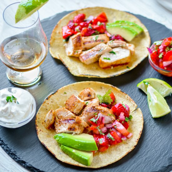 Tequila Lime Chicken Tacos