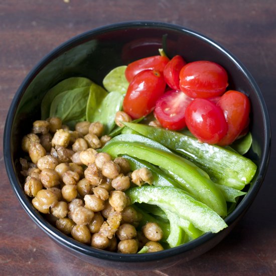 Roasted Chickpea Salad Bowl