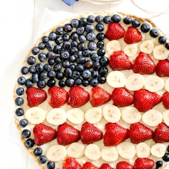 Red, White & Blue Fruit Tart