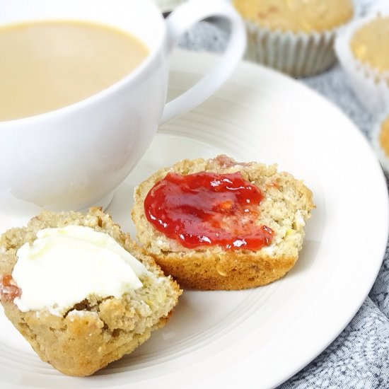 Oatmeal Strawberry Jam Muffins