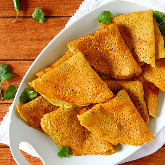 Savory Mixed Lentil Crepes