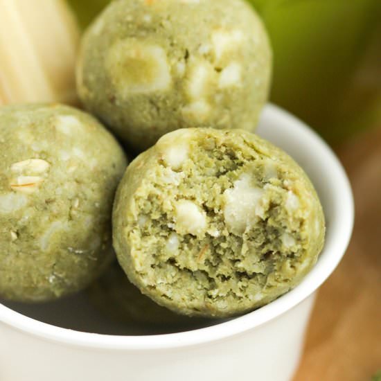 Matcha White Chocolate Energy Bites