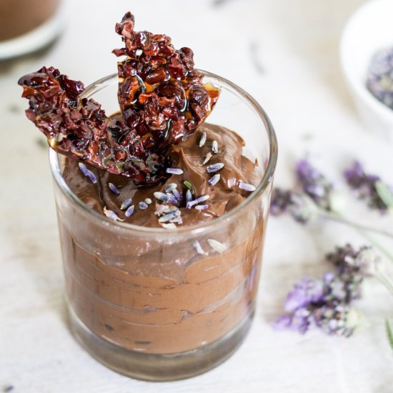 Dark Chocolate Lavender Mousse