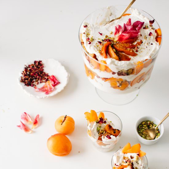 Rosewater Pistachio Cake Trifle