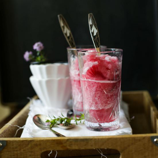 Rhubarb Granita