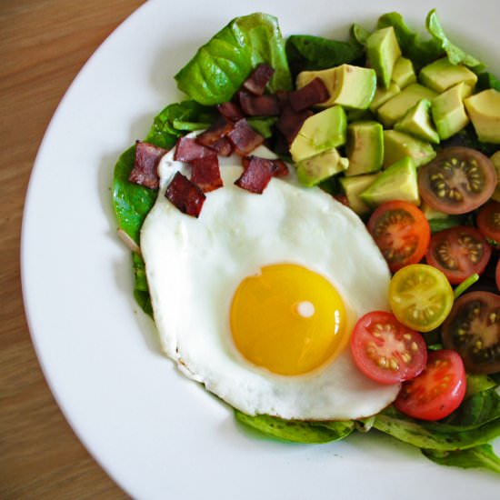 BLTA Salad with an Egg