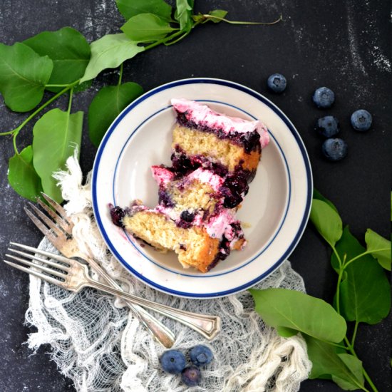 Vegan Champagne Blueberry Cake