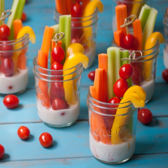 Easy Party Veggie Jars