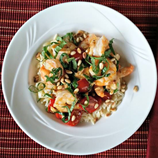 Garlic Shrimp with Basil & Tomatoes