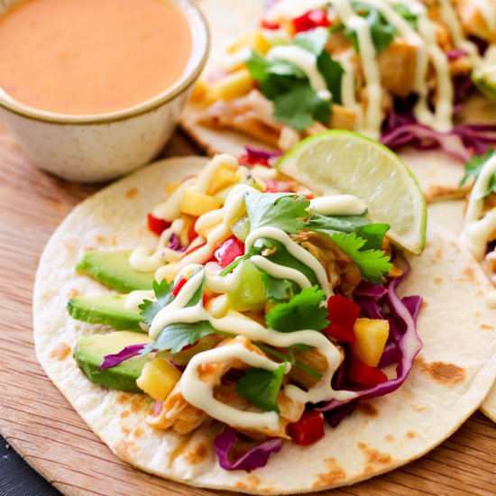 Fish tacos with pineapple salsa