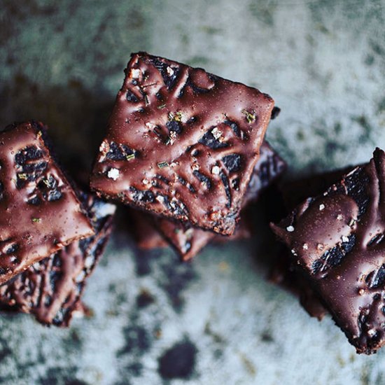 Spiced Rosemary Sea Salt Brownies