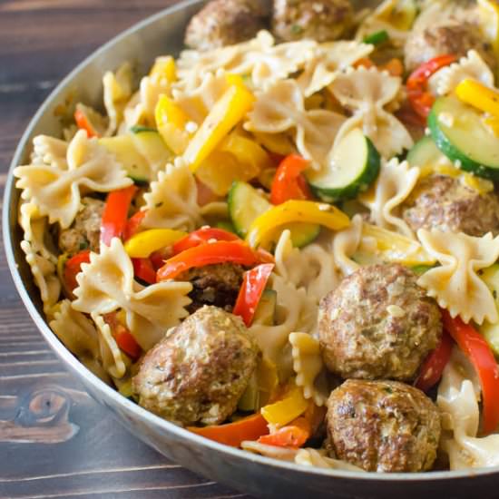 Cajun Meatballs and Pasta