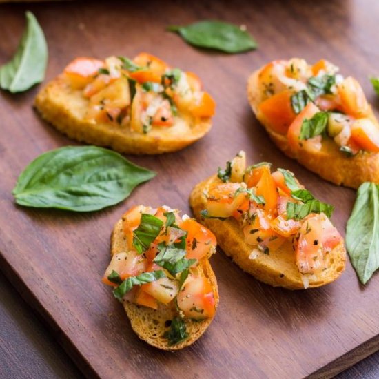 Easy Tomato & Basil Bruschetta