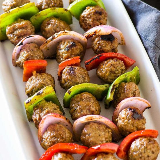 Italian Style Meatball Kabobs