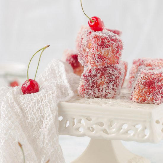 Cherry Lamington