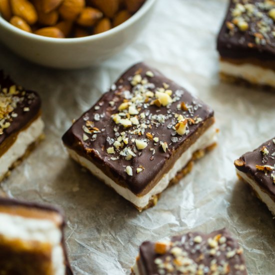 No Bake Salted Almond Joy Bars