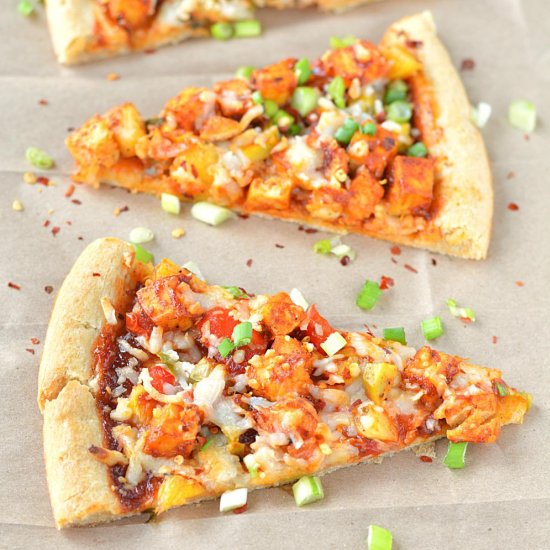 Sweet and Spicy Tofu Pizza