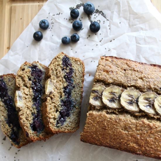 Blueberry Chia Jam Banana Bread