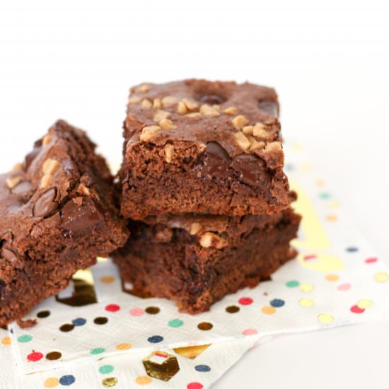 Salted Caramel Toffee Brownies