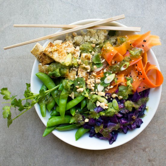 Grain Bowl w/ Scallion Vinaigrette