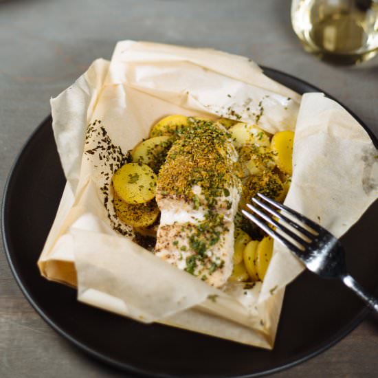 Halibut in Parchment