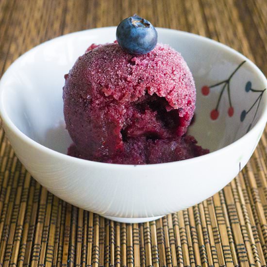 Champagne & Blueberry Ice Cream