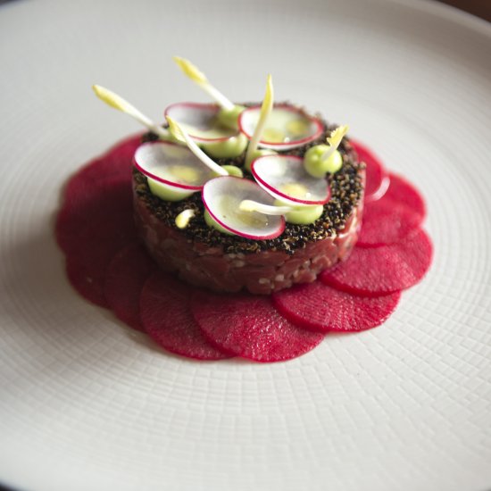 Beef Tartare with Radish and Wasabi