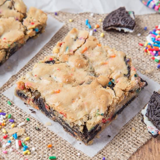 Birthday Cake Blondies